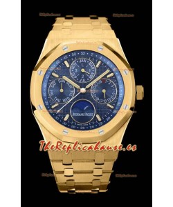 Audemars Piguet Royal Oak Calendario Perpetuo Replica Suizo Acero 904L Caja en Oro Amarillo