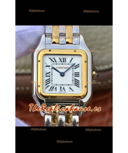 Cartier Edición PANTHERE Réplica a Espejo 1:1 2 Tonos Oro Amarillo Dial Blanco