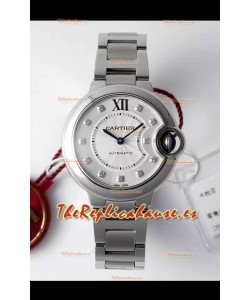 Ballon De Cartier Reloj Suizo Automático Calidad Espejo 1:1 33MM en Caja Acero