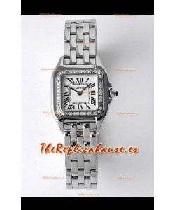 Cartier Edición PANTHERE 22MM Réplica Suiza Calidad a Espejo 1:1 Dial Blanco - Bisel Diamantes