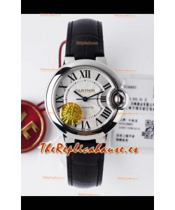 Ballon De Cartier Suizo Automático Calida Espejo 1:1 33MM Dial Blanco