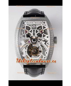 Franck Muller Edición Fast Tourbillon Reloj Réplica Suizo a Espejo 1:1 Caja en Diamantes