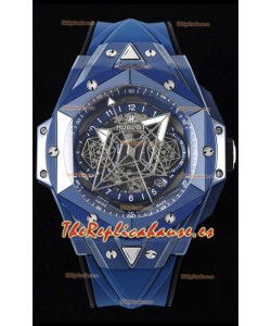 Hublot Big Bang UNICO Sang Bleu II Cerámica Azul Calidad a Espejo 1:1 Reloj Réplica Suizo