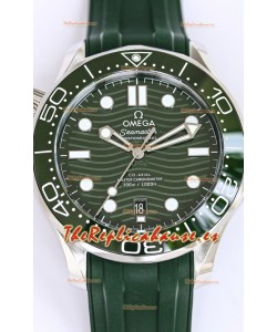 Omega Seamaster 300M Master Chronometer Reloj Suizo Verde Acero 904L Reloj Réplica a Espejo 1:1