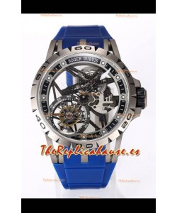 Roger Dubuis Excalibur Spider Flying Tourbillon Skeleton Caja Titanio 45MM Reloj Réplica Suizo a Espejo 1:1