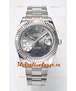 Rolex Datejust Cal.3235 WIMBLEDON Reloj Suizo Réplica a Espejo 1:1 Acero 904L 41MM - Dial Gris