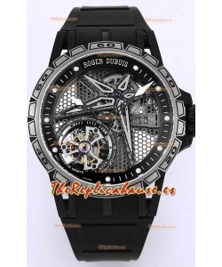 Roger Dubuis Excalibur Spider Pirelli Edition Titanio Reloj Réplica 1:1 Genuino Tourbillon