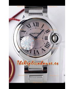 Ballon De Cartier Reloj Cuarzo Suizo Calidad a Espejo 1:1 28MM Caja en Acero Dial Blanco Perla