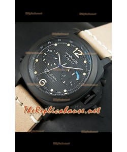 Reloj japonés Panerai Subsersible Regatta Rattrepante de PVD 