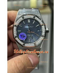 Audemars Piguet Royal Oak 37MM Reloj Dial Azul Movimiento 3120 - Réplica a Espejo 1:1