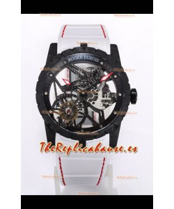 Roger Dubuis Excalibur Spider Flying Tourbillon Skeleton Caja Carbono 42MM Reloj Réplica Suizo a Espejo 1:1