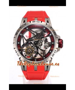 Roger Dubuis Excalibur Spider Flying Tourbillon Skeleton Caja Titanio 45MM Reloj Réplica Suizo a Espejo 1:1