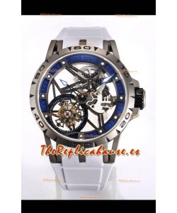 Roger Dubuis Excalibur Spider Flying Tourbillon Skeleton Caja Titanio 45MM Reloj Réplica Suizo a Espejo 1:1