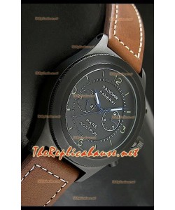 Reloj japonés Panerai Mare Nostrum en estuche de PVD