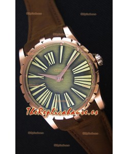 Roger Dubuis Excalibur Caja de Acero Dial Verde Reloj Réplica Suizo